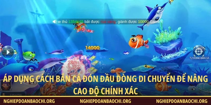 Áp dụng cách bắn cá đón đầu dòng di chuyển để nâng cao độ chính xác